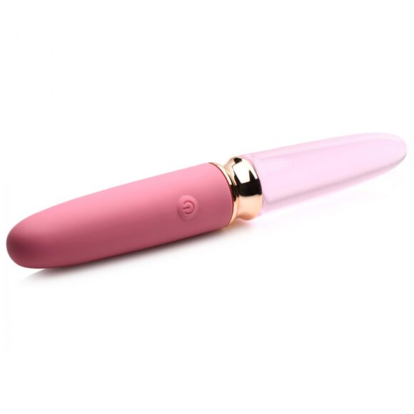 10X Rosé Dual Ended Smooth Silicone and Glass Vibrator - Image 6